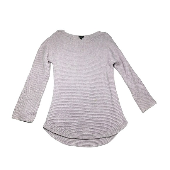 Talbots Sweater Women Purple Knit L Large‎ Long Sleeve Crew Neck Pima Cotton - Picture 1 of 8